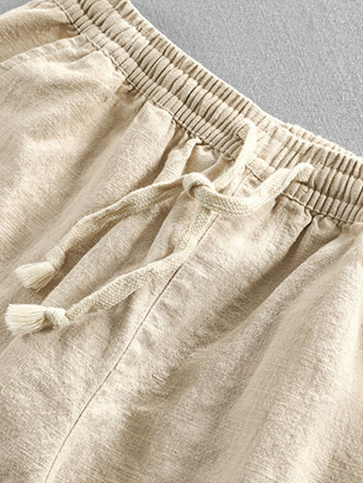 Gabino | Pantalón cropped de lino y algodón