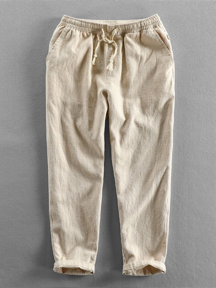 Gabino | Pantalón cropped de lino y algodón