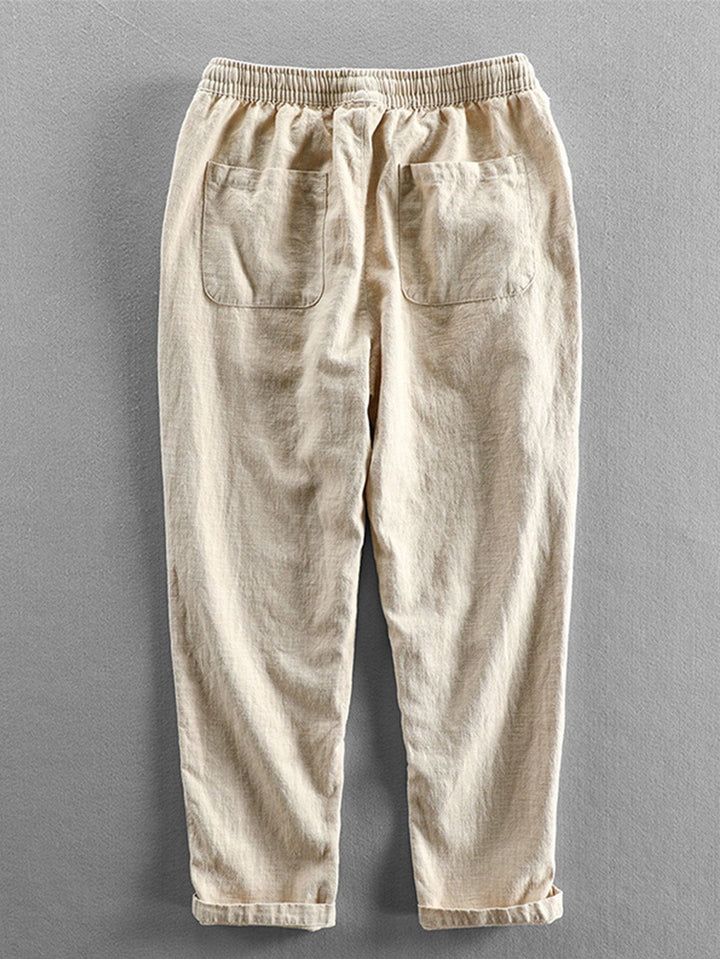 Gabino | Pantalón cropped de lino y algodón