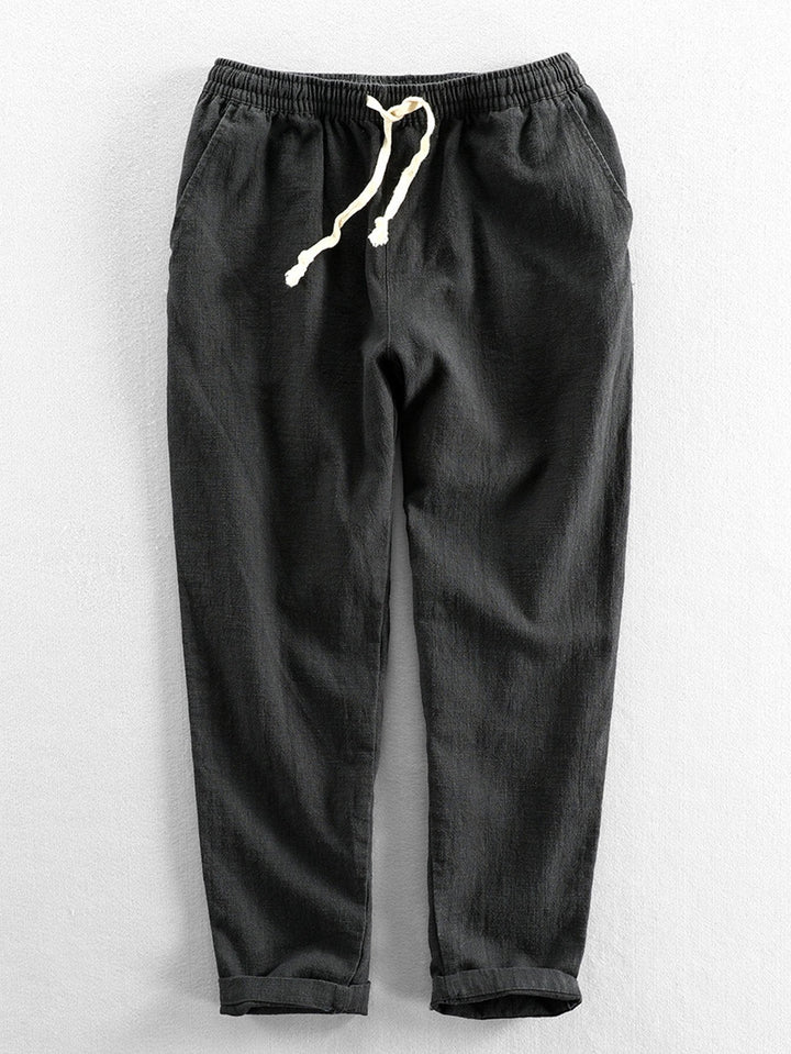 Gabino | Pantalón cropped de lino y algodón