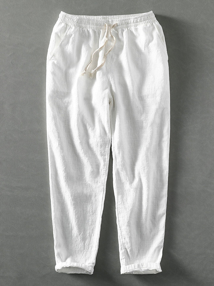 Gabino | Pantalón cropped de lino y algodón