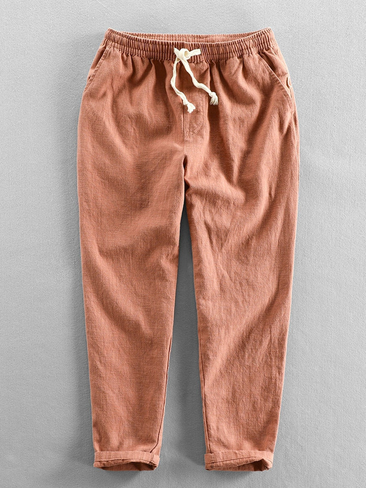 Gabino | Pantalón cropped de lino y algodón