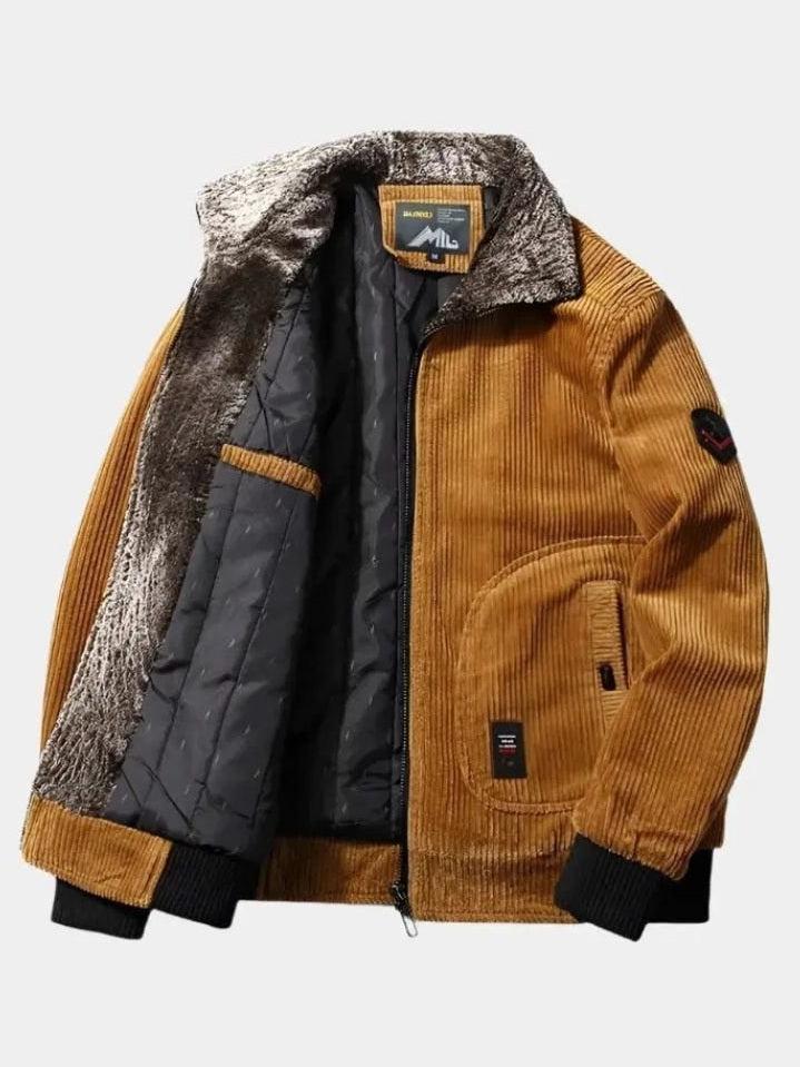 Gabriel | Chaqueta camel con efecto pana