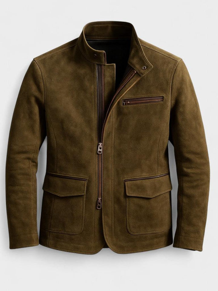 Gerardo | Chaqueta efecto ante de línea sobria