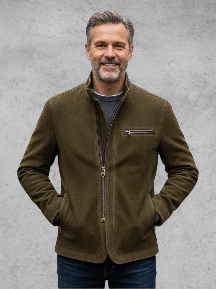 Gerardo | Chaqueta efecto ante de línea sobria
