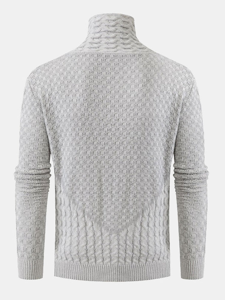 Gil | Jersey jacquard de cuello vuelto con hebillas de cuero