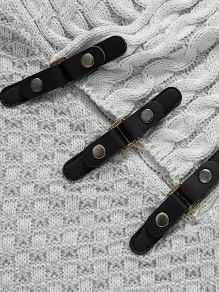 Gil | Jersey jacquard de cuello vuelto con hebillas de cuero