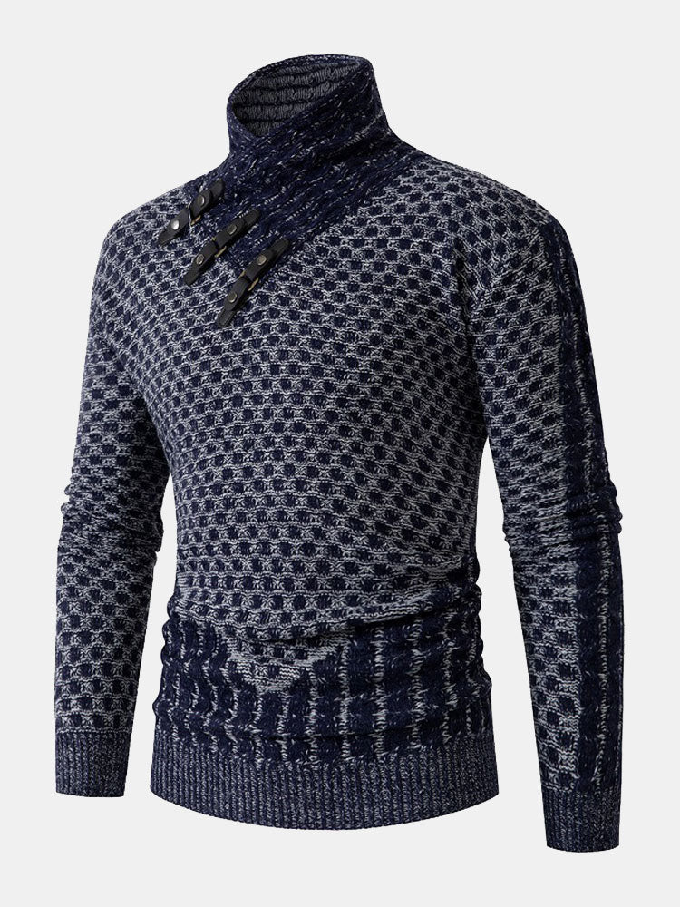 Gil | Jersey jacquard de cuello vuelto con hebillas de cuero