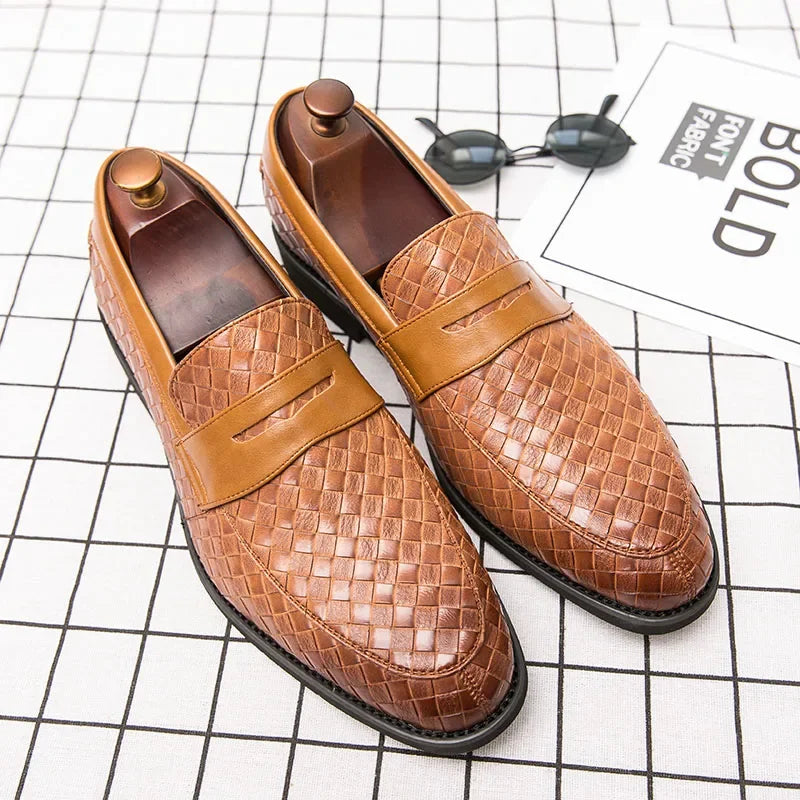 Gil | Mocasines penny de piel trenzada
