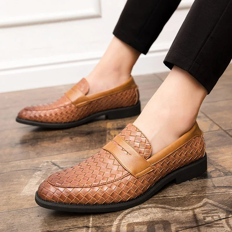 Gil | Mocasines penny de piel trenzada