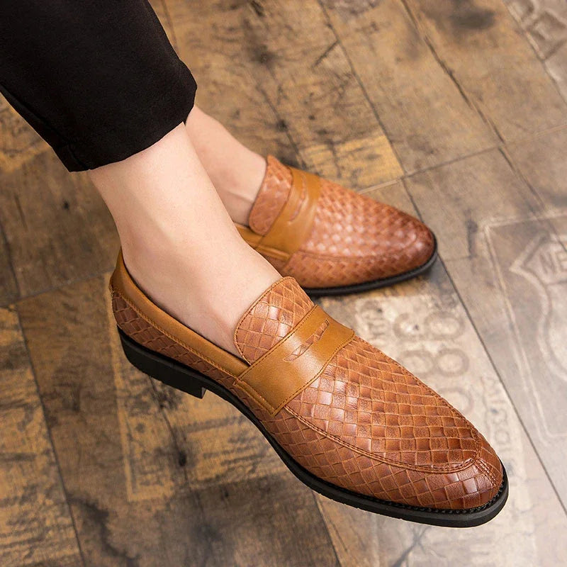Gil | Mocasines penny de piel trenzada