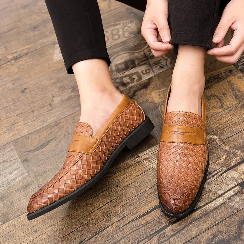 Gil | Mocasines penny de piel trenzada