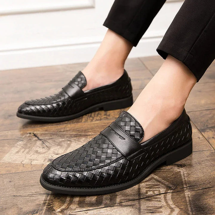 Gil | Mocasines penny de piel trenzada