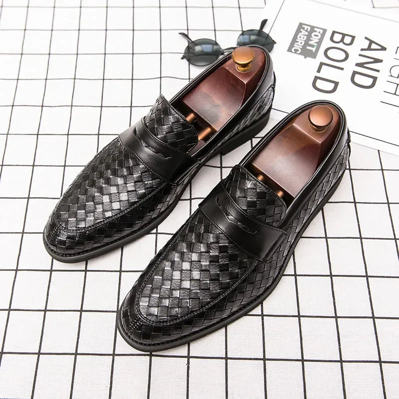Gil | Mocasines penny de piel trenzada