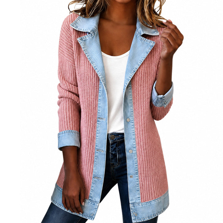 Gloria | Chaqueta vaquera con paneles de punto