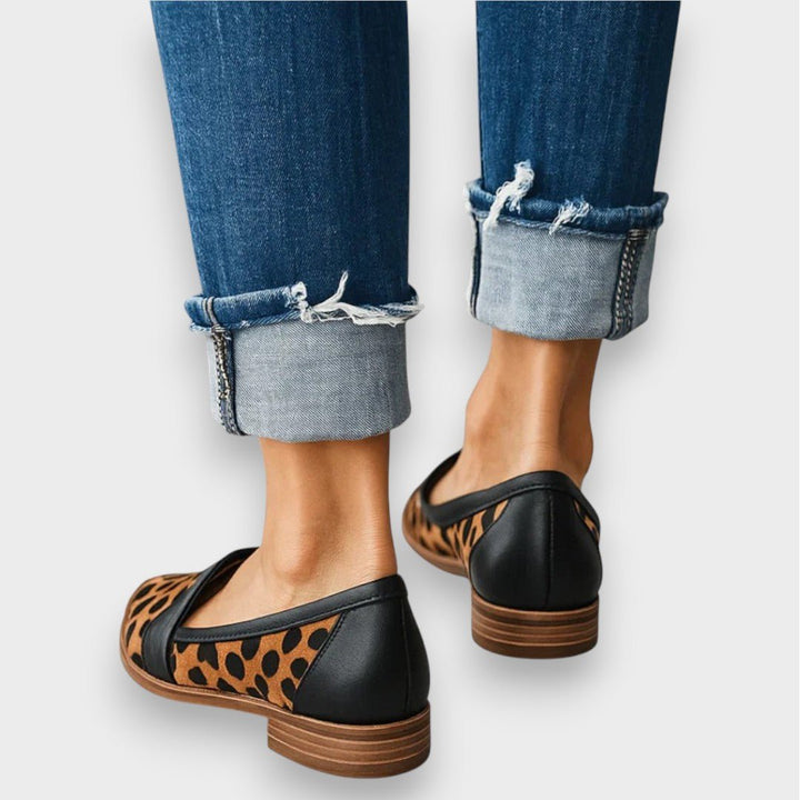 Gloria | Mocasines grises efecto ante
