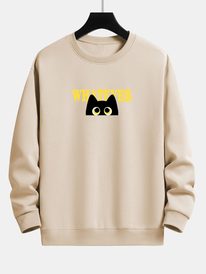 Gregorio | Sudadera con estampado de gato negro y texto