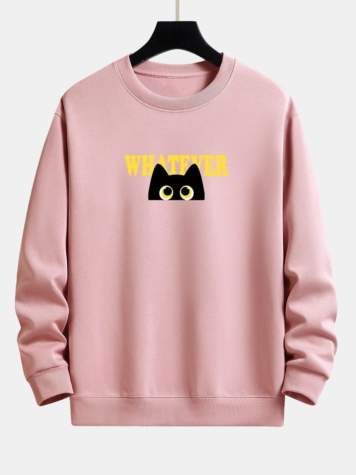 Gregorio | Sudadera con estampado de gato negro y texto