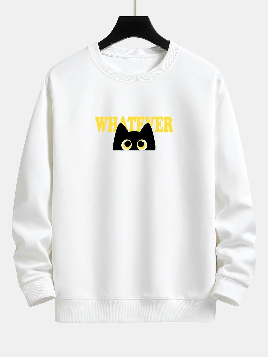 Gregorio | Sudadera con estampado de gato negro y texto