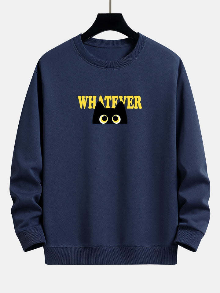Gregorio | Sudadera con estampado de gato negro y texto