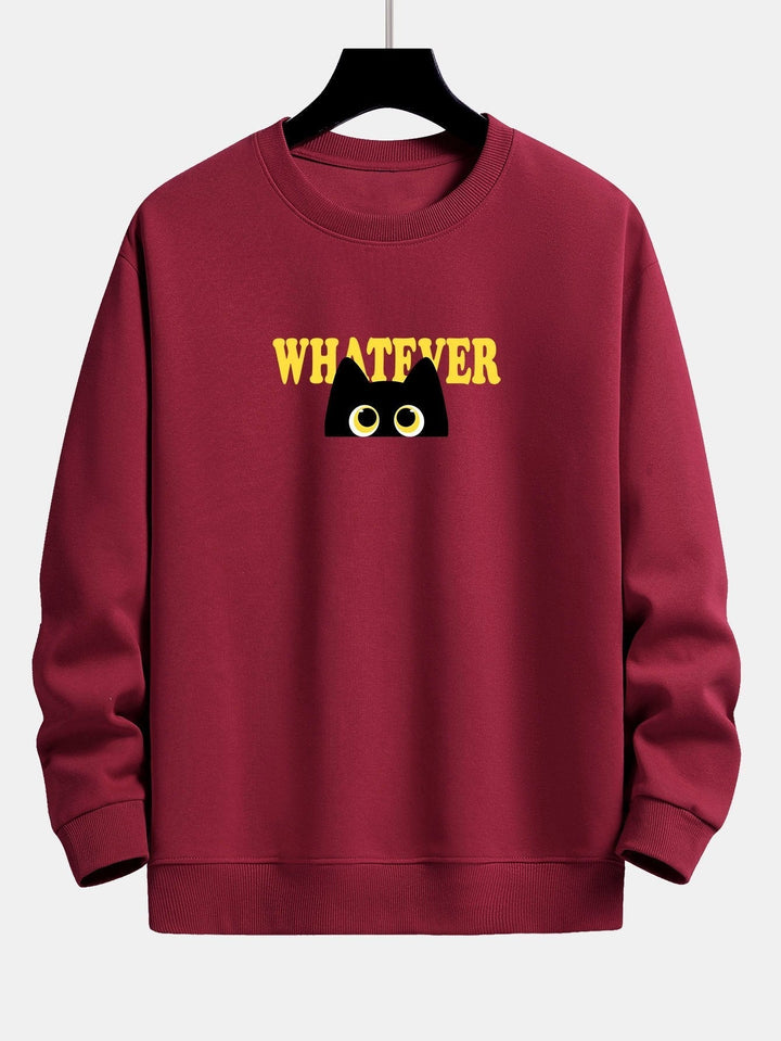 Gregorio | Sudadera con estampado de gato negro y texto