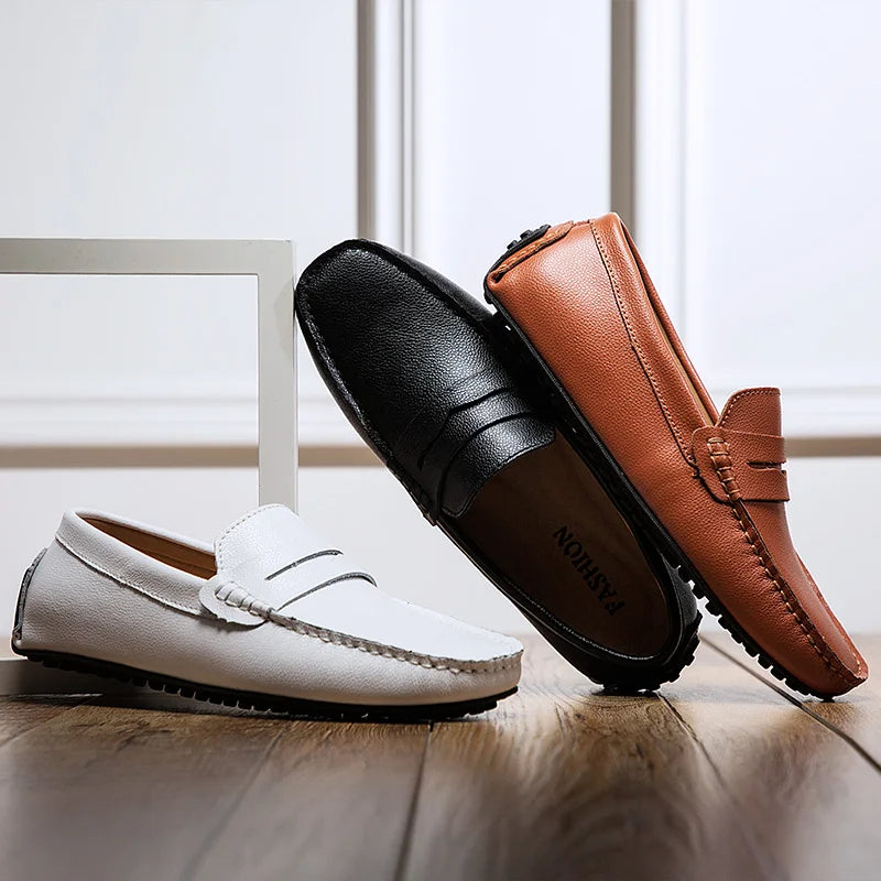 Héctor | Mocasines de piel de verano con horma holgada