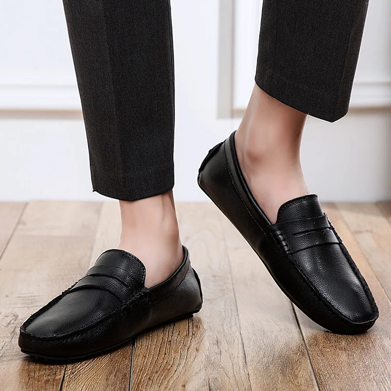 Héctor | Mocasines de piel de verano con horma holgada
