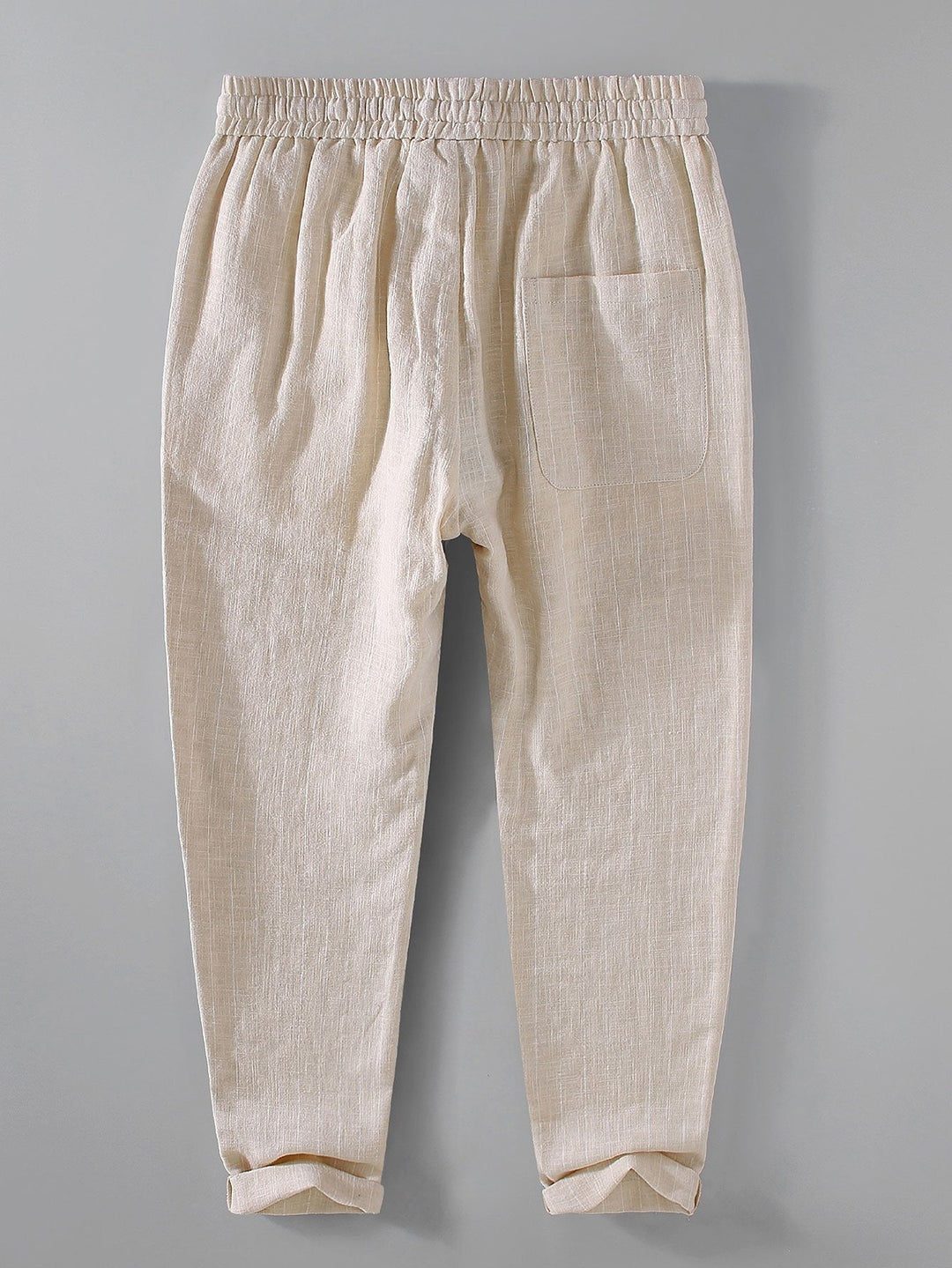Hermenegildo | Pantalón cropped de lino a rayas