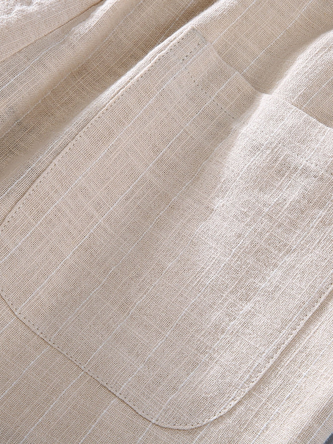 Hermenegildo | Pantalón cropped de lino a rayas