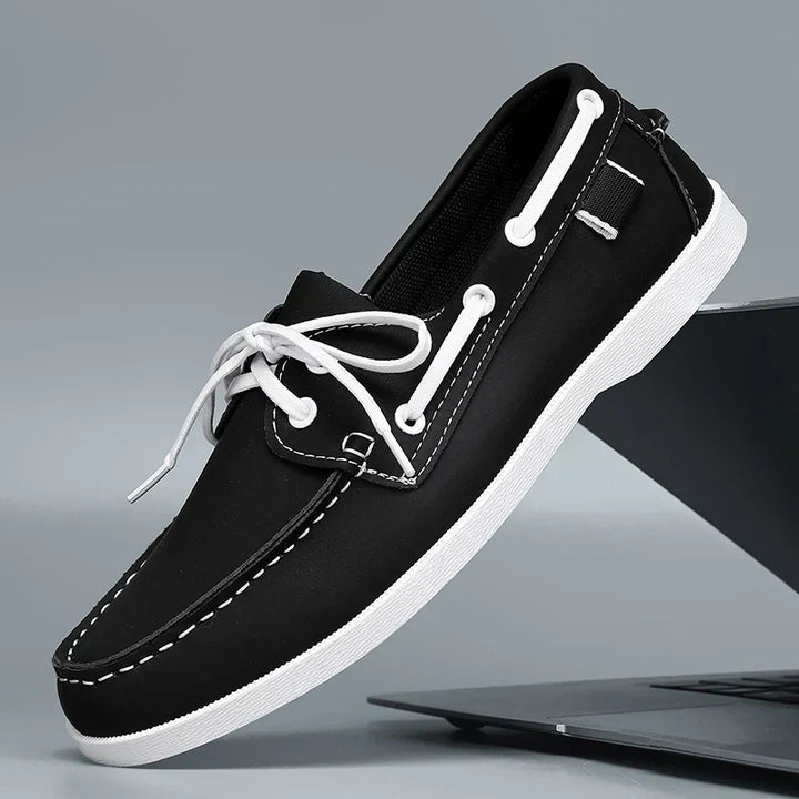 Hilario | Mocasines negros de piel para el trabajo