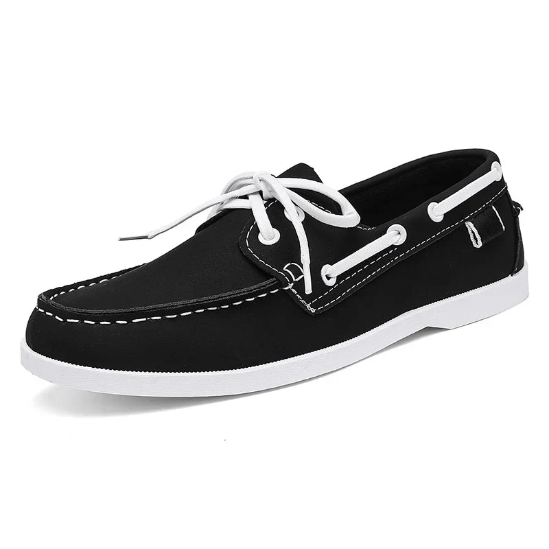 Hilario | Mocasines negros de piel para el trabajo