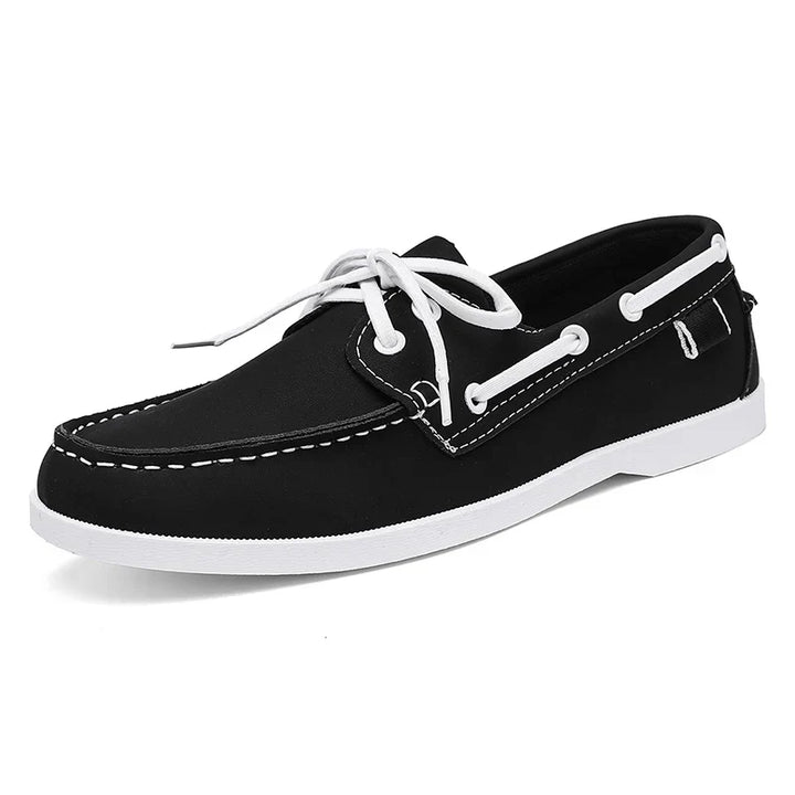 Hilario | Mocasines negros de piel para el trabajo