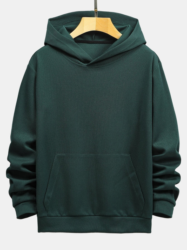 Hilario | Sudadera con capucha de punto con textura acanalada