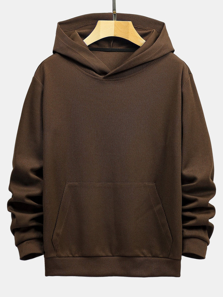 Hilario | Sudadera con capucha de punto con textura acanalada