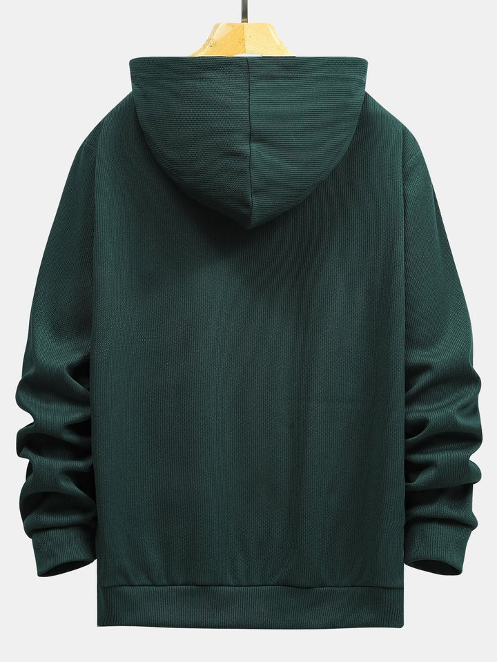 Hilario | Sudadera con capucha de punto con textura acanalada