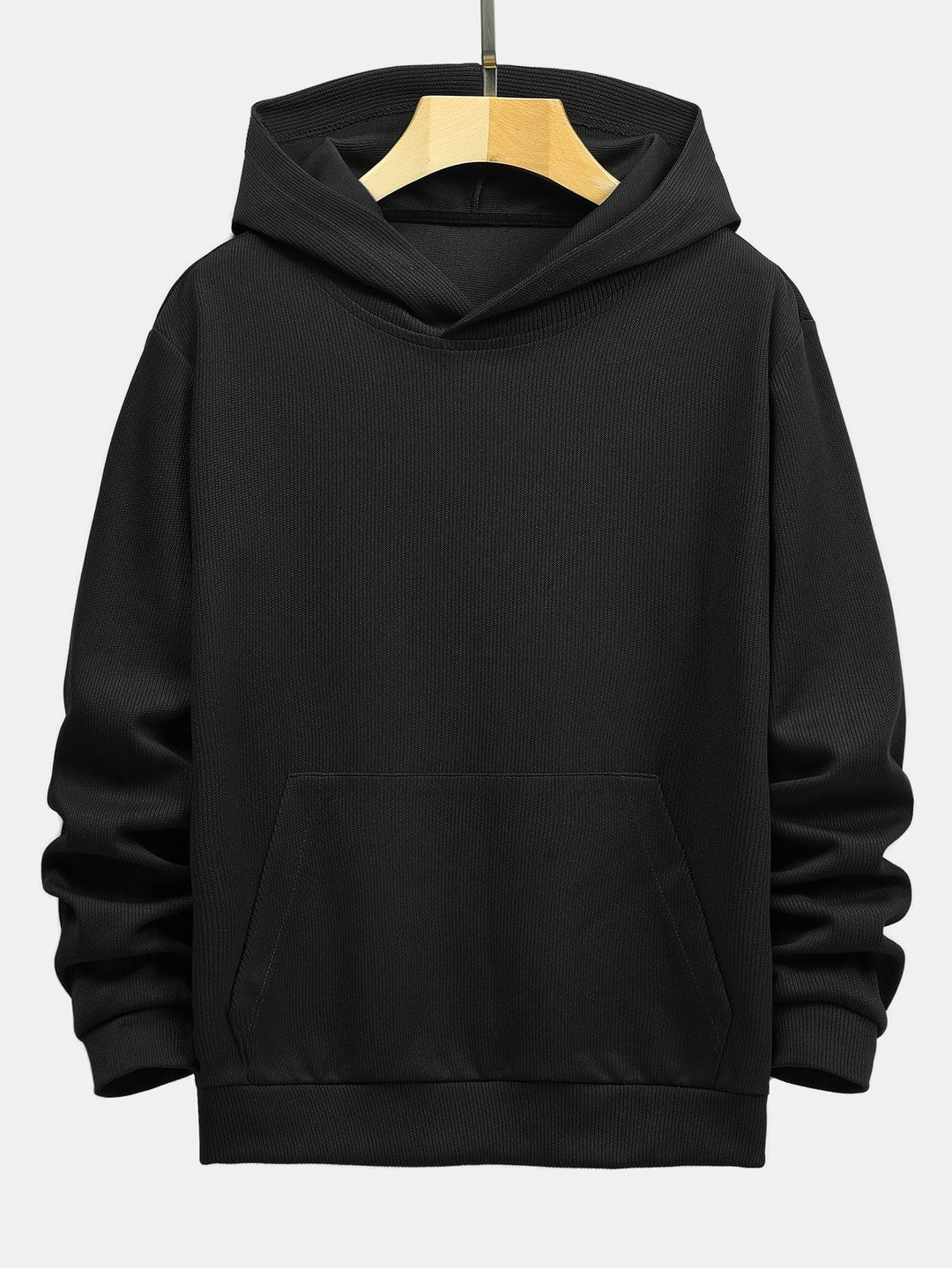 Hilario | Sudadera con capucha de punto con textura acanalada