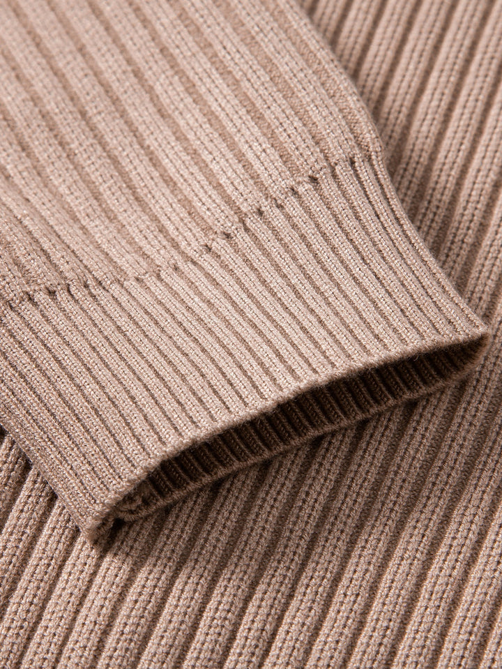 Honorio | Jersey acanalado con cuello henley