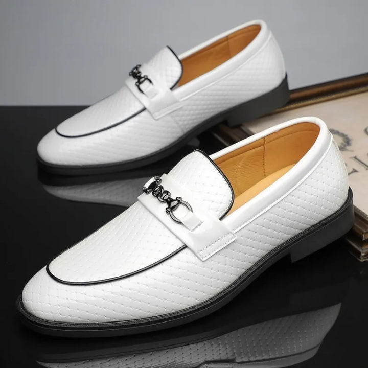 Humberto | Mocasines blancos de piel de vestir