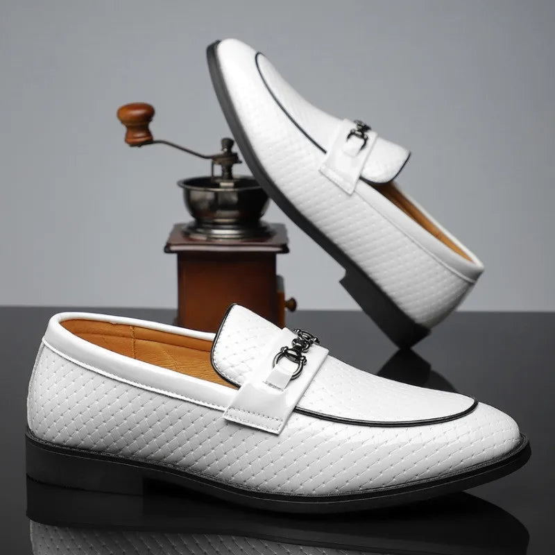 Humberto | Mocasines blancos de piel de vestir
