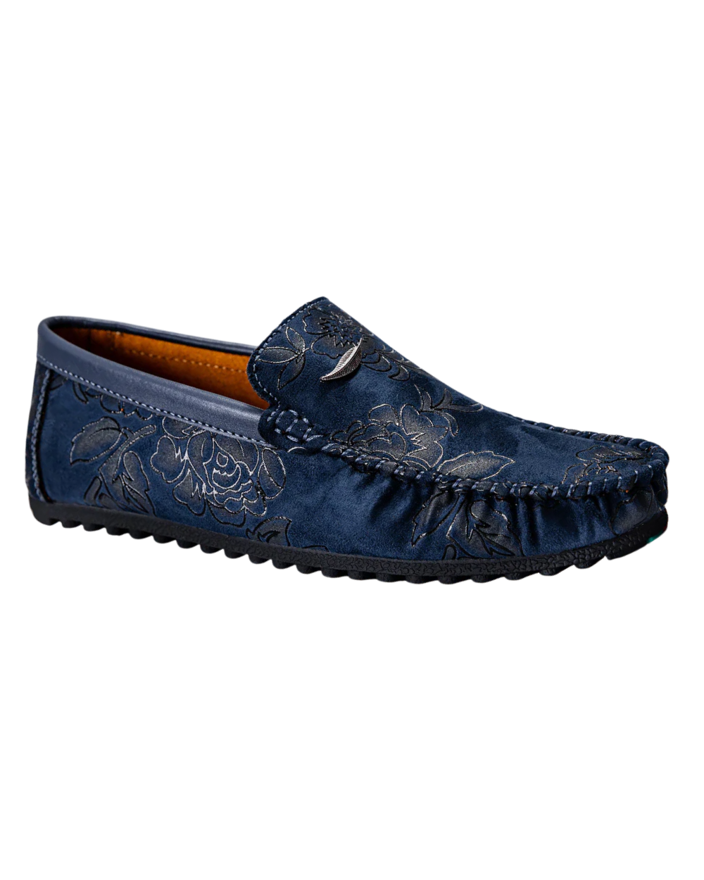 Ignacio | Mocasines de piel con relieve floral