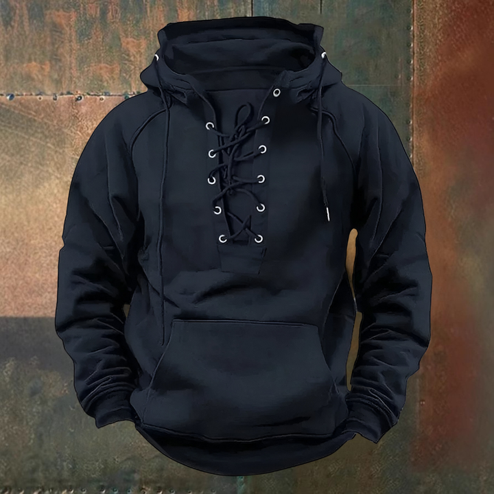 Ignacio | Sudadera marrón con capucha y cordón