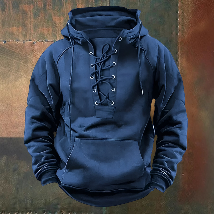 Ignacio | Sudadera marrón con capucha y cordón