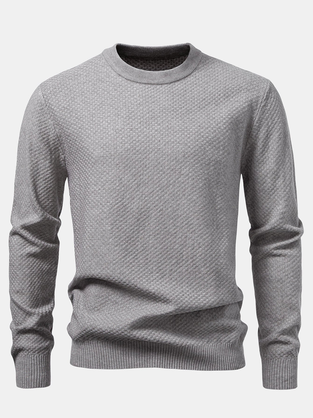 Indalecio | Jersey con textura de tablero de ajedrez y cuello redondo