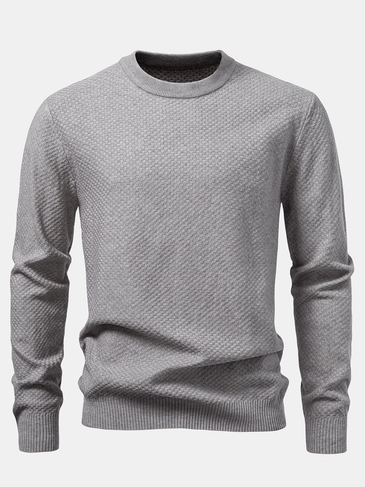 Indalecio | Jersey con textura de tablero de ajedrez y cuello redondo