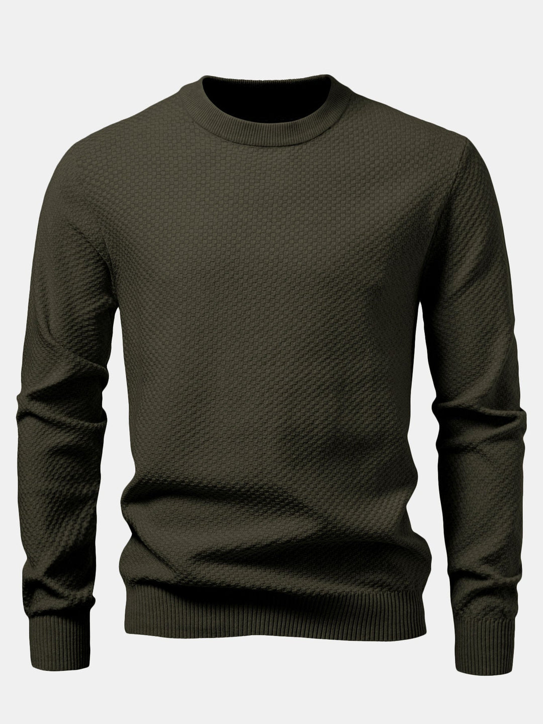 Indalecio | Jersey con textura de tablero de ajedrez y cuello redondo