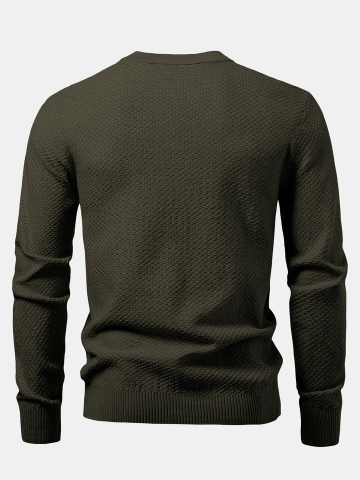 Indalecio | Jersey con textura de tablero de ajedrez y cuello redondo