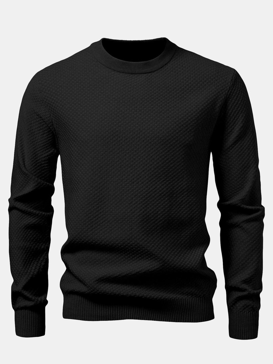 Indalecio | Jersey con textura de tablero de ajedrez y cuello redondo