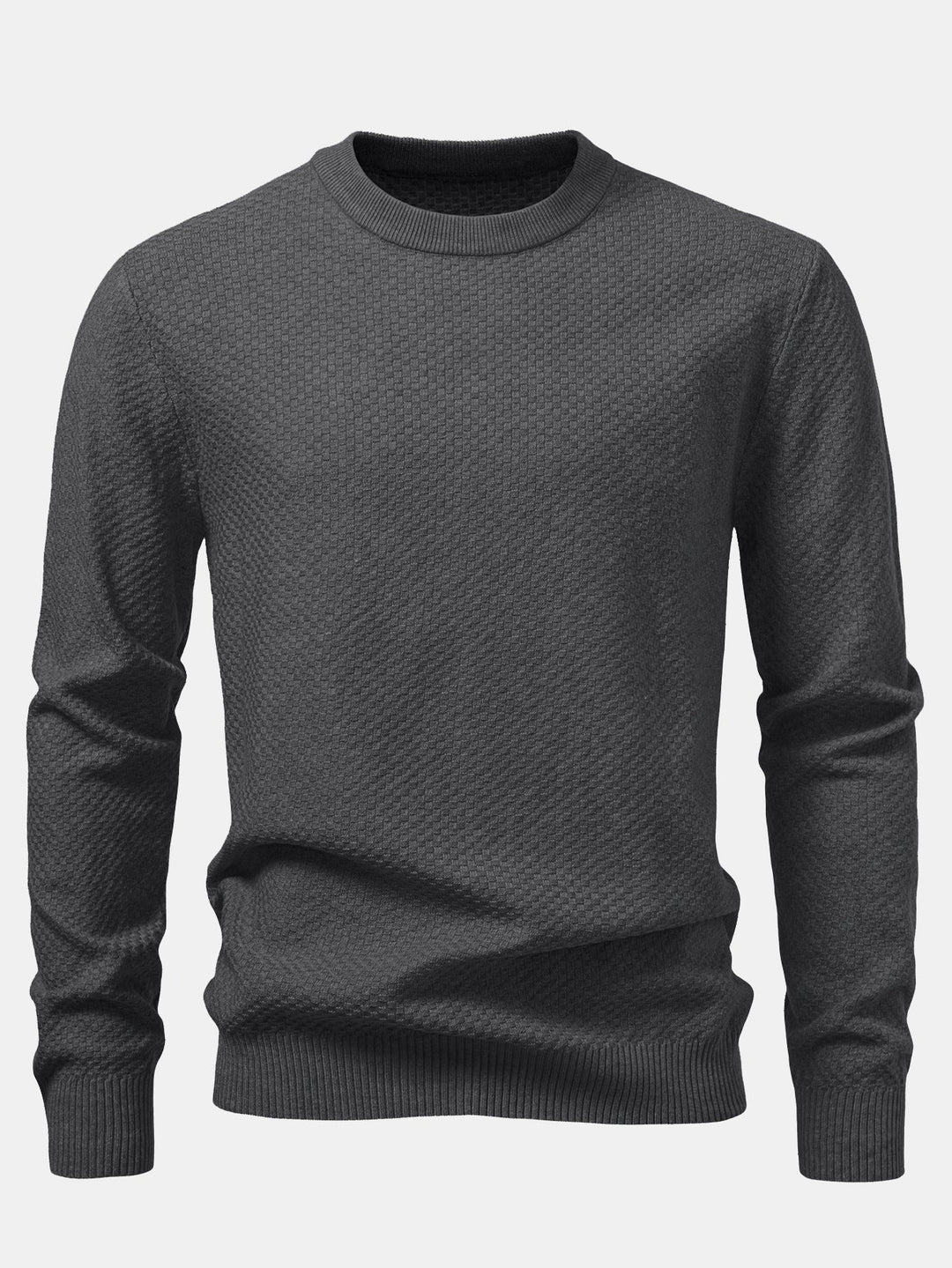 Indalecio | Jersey con textura de tablero de ajedrez y cuello redondo