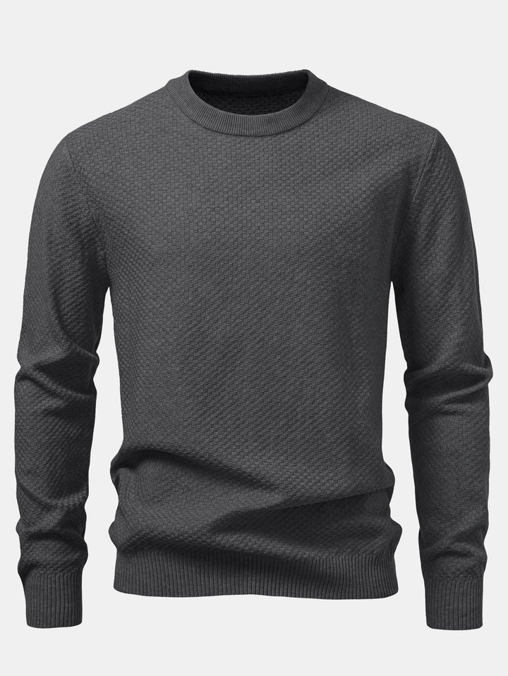 Indalecio | Jersey con textura de tablero de ajedrez y cuello redondo