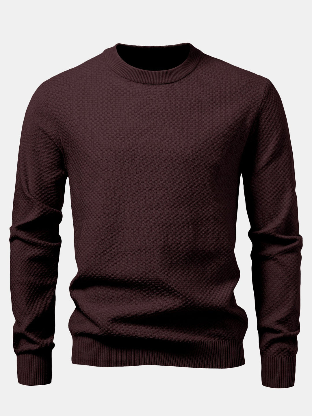 Indalecio | Jersey con textura de tablero de ajedrez y cuello redondo